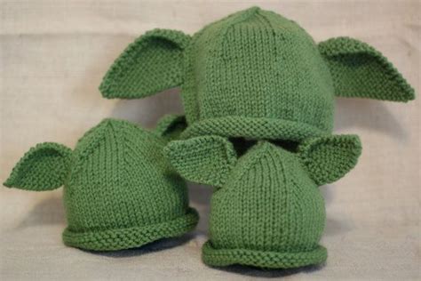 Yoda Knit Hat For Baby Star Wars Childrens Beanie Handknit In Soft