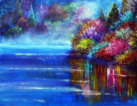Out Of The Blue Blue Plants Colors Traditional Art Scenery