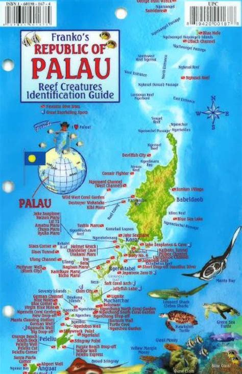 Buy Map Palau Reef Creatures Identification Guide By Frankos Maps