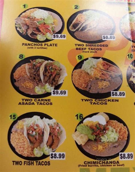 See restaurant menus, reviews, hours, photos, maps and directions. Menu of Pancho's Mexican Food in Springfield, MO 65807