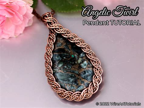 Angelic Twirl Cabochon Pendant Wire Wrapping Tutorial Wire Wrap Tutorial