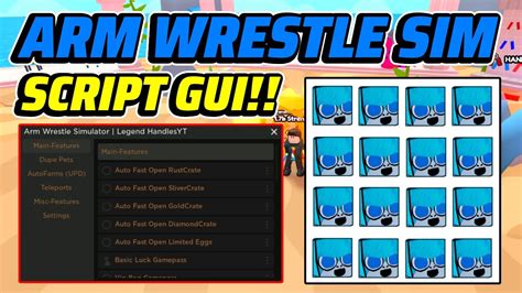 Arm Wrestle Simulator Script Gui Hack Dupe Auto Win And More