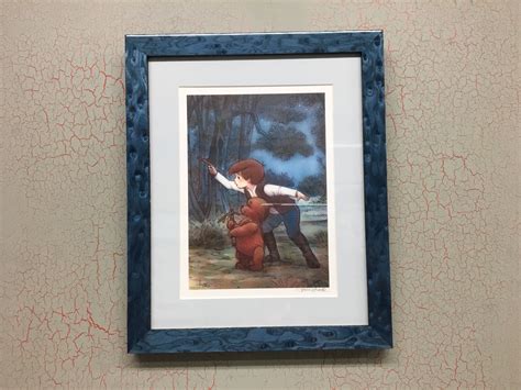 Wookie And The Chew By James Hance Custom Framed In Blue