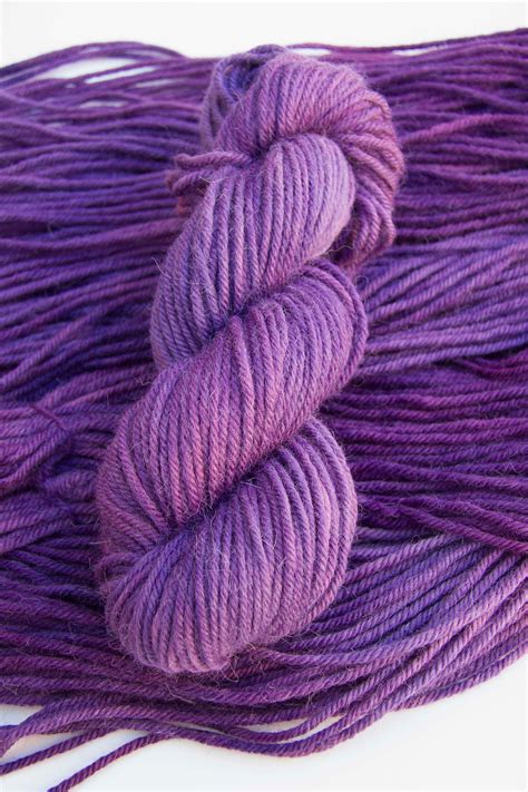 Dark Purple Yarn Purple Hand Dyed Yarn Birthday T For Etsy