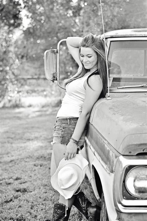 Candid Rustic Old Truck Cowgirl Senior Portrait Photography Seniors
