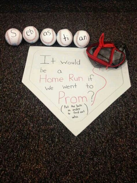 47 Best Baseball Prom Ideas Images On Pinterest Baseball Promposals