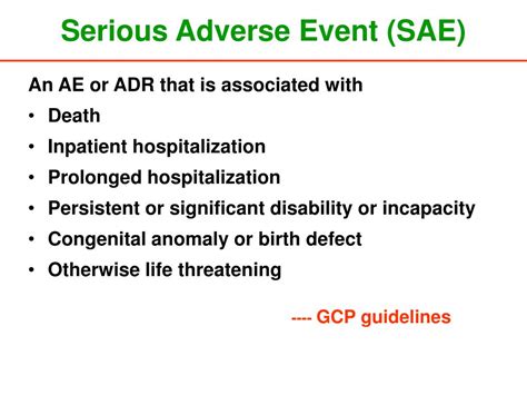 Ppt Adverse Events And Serious Adverse Events Powerpoint Presentation 45d