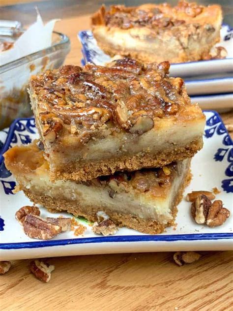 Easy Pecan Pie Cheesecake Bars Recipe Back To My Southern Roots