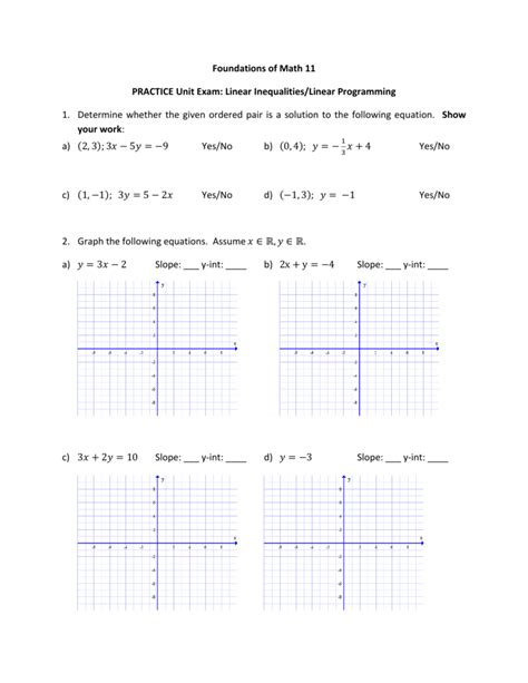 Unit 3 Linear Functions Equations And Inequalities Test C Tessshebaylo