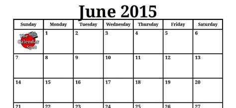 6 Best Images Of June 2015 Calendar Free Pdf Printable June 2015