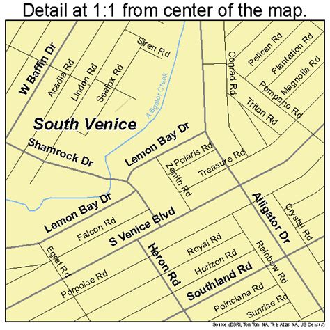 South Venice Florida Street Map 1268100
