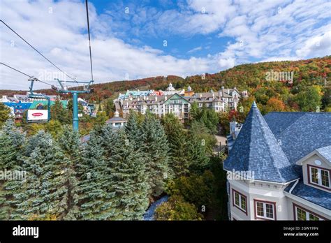 Mont Tremblant Quebec Canada October Sightseeing By Cable Car At Mont Tremblant
