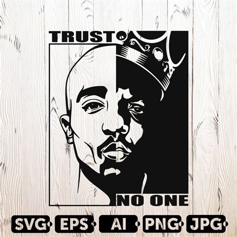 2pac Svg Cutting Files Tupac Shakur Digital Clip Art Biggie Etsy