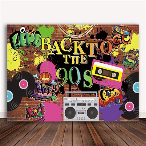 Buy Bellimas Music Theme Back To The 90s Backdrop Graffiti Wall Retro