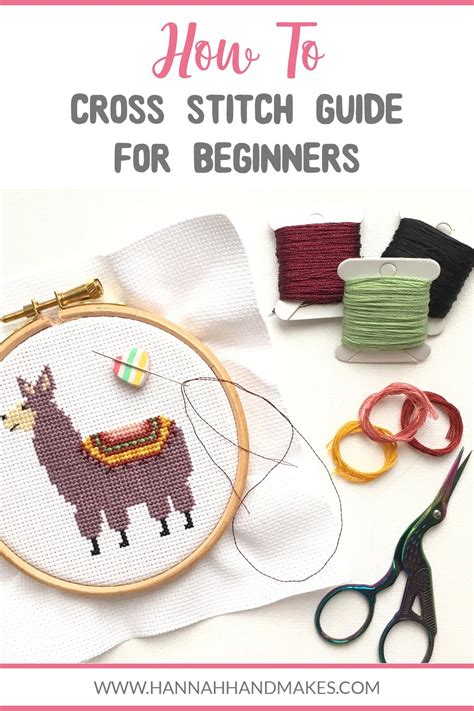 this guide is filled with instructions on how to cross stitch including some extra resources