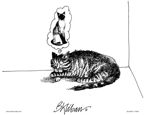 A Black And White Drawing Of A Cat With A Thought Bubble Above Its Head