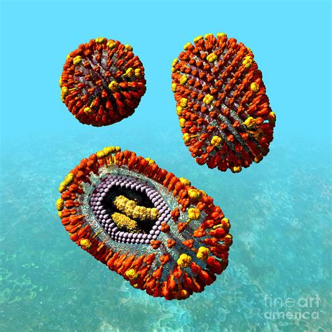 Influenza Virus Scene 1 Digital Art By Russell Kightley Pixels