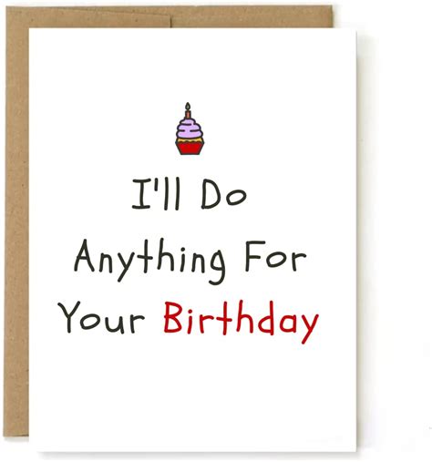 Naughty Birthday Card For Husband From Wife Ill Do Anything For Your Birthday