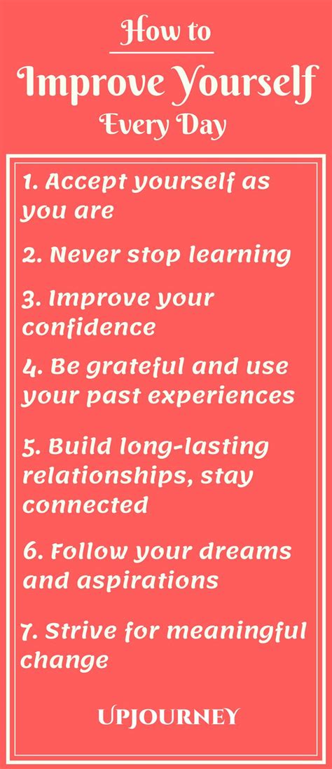 How To Improve Yourself Everyday 7 Ways Infographic With Images