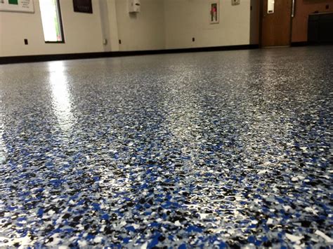 Slip Resistant Decorative Epoxy Flake Floor Coating In Findlay Ohio