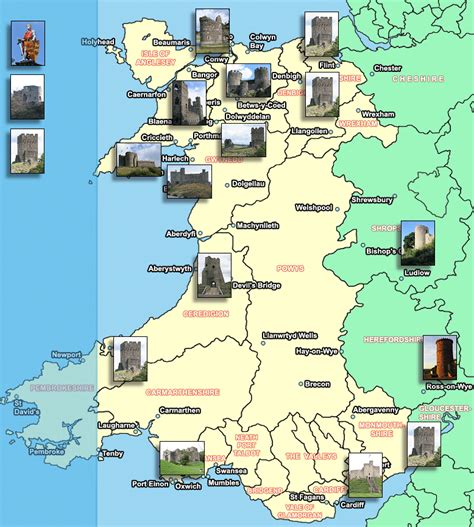 Interactive Map Of Wales Wales Map Castle Beach Interactive Map