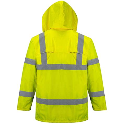 Portwest H440 Yellow Hi Vis Waterproof Jacket Safetec Direct