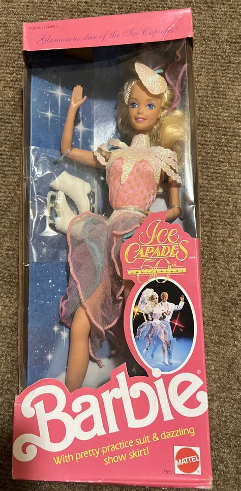 1989 mattel ice capades 50th anniversary barbie doll 7365 nib nrfb values mavin