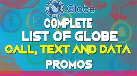 Complete List Of Globe Prepaid Call Text And Data Promos 2020
