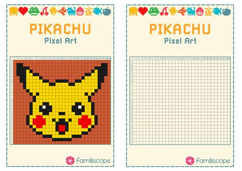 Images logo pixel art facile. Pixel Art Pikachu facile
