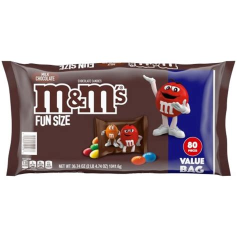 Mandms Milk Chocolate Fun Size Bulk Halloween Candy 3674 Ounce 80