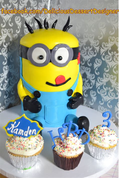 Mimion Fondant Cake, yummy cup cake, fondant cake, cake, cupcake | Cake, Fondant cake, Cake 