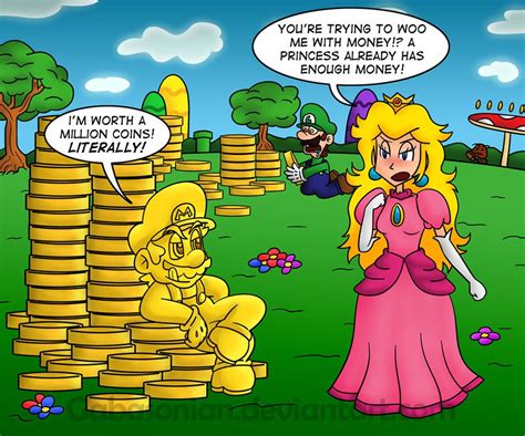 Peach Likes Marios Gold Mario Funny Mario Mario Comics