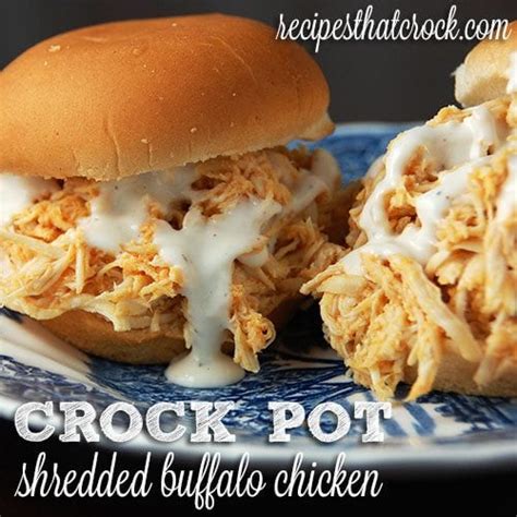 Shredded Buffalo Chicken Sliders Crock Pot Recipes