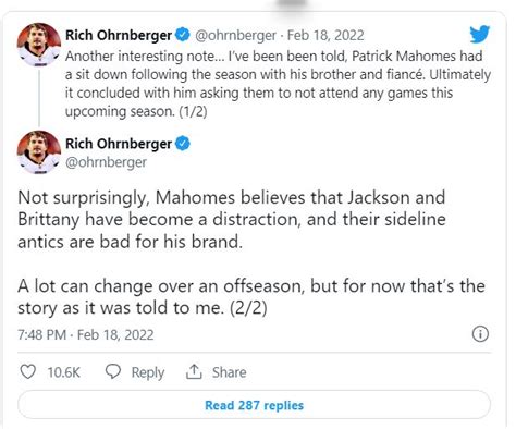 Patrick Mahomes Replies Rumors Of Banning Brother And Fiancée From