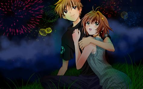 Fireworks Couple - Other & Anime Background Wallpapers on ...