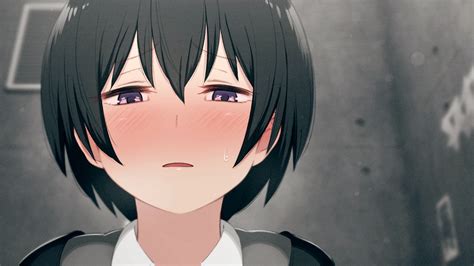 Safebooru 1girl Black Hair Blush Bob Cut Close Up Commentary Request Eyebrows Visible Through