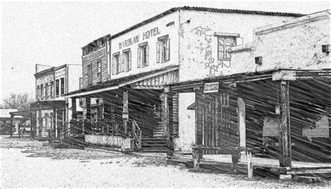 Old West Town Sketch Photograph By Roger Harrison Pixels