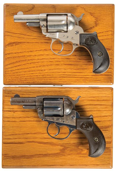Two Colt Model 1877 Sheriffs Model Da Revolvers W Cases Rock Island