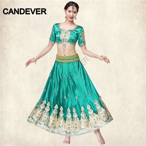Oriental Bollywood Belly Dance Costume Set Indian Dance Sari Indian Clothing Bellydance Skirt