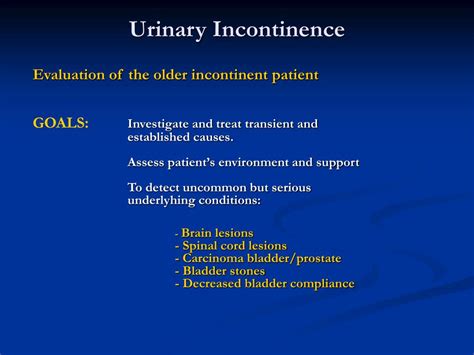 Ppt Urinary Incontinence Powerpoint Presentation Free Download Id
