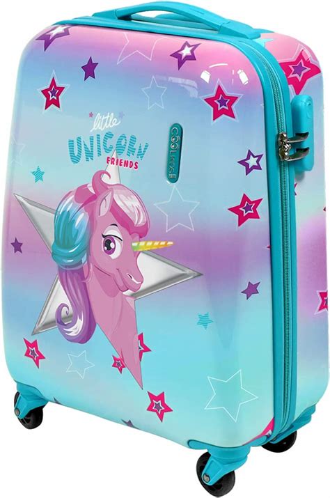 Perletti Unicorn Children Luggage Abs Hard Shell Suitcase For Little