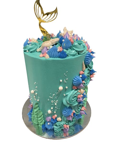 Under The Sea Mermaid Fantasy Buttercream Double Height Speciality Cak