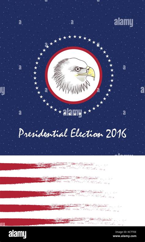 Vote Presidential Election Bald Eagle As The Symbol Of Usa Stock