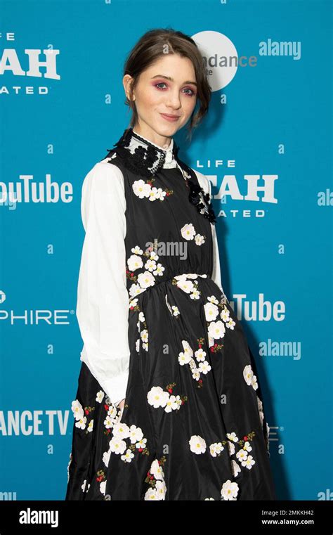 Actress Natalia Dyer Poses At The Premiere Of Velvet Buzzsaw During The Sundance Film