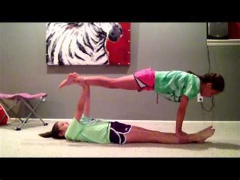 person easy stunts youtube partner yoga poses yoga challenge