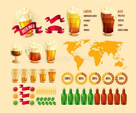 set of beer infographic elements with icons stock vector illustration of craft logo 57777875