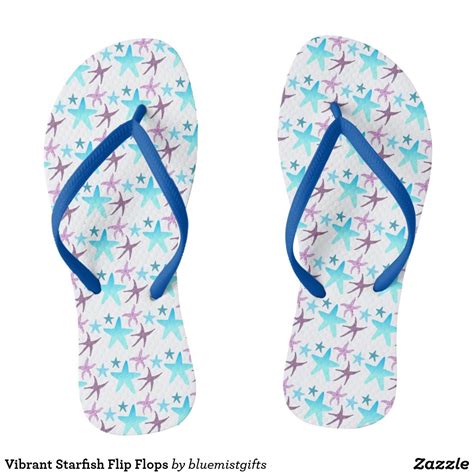 Vibrant Starfish Flip Flops Zazzle Starfish Flip Flops Flip Flops