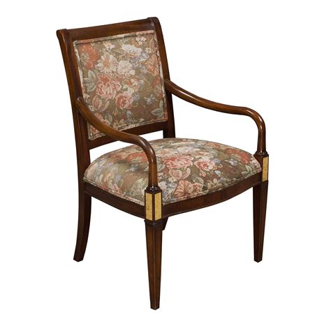 Painted, upholstered, part upholstered, all wood, spindle. Traditional Wooden Side Chair, Floral - National Office Interiors and Liquidators