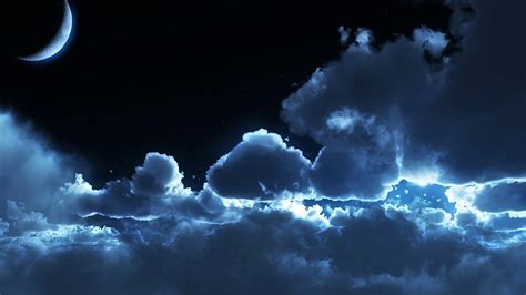 Mystical Moon And Clouds Wallpaper 1920×1080 Jasmeine Moonsong