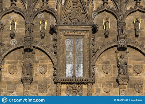 Powder Gate Tower Architecture Detail Kings Road Old Town Prague